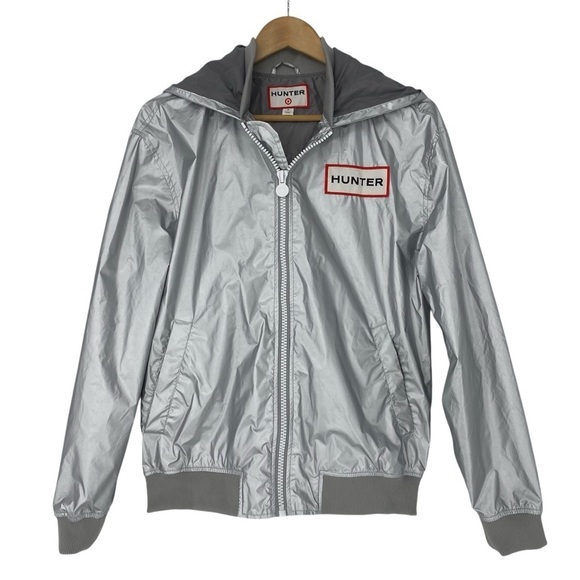 Hunter for Target Jackets & Blazers - Hunter metallic silver hooded jacket women's size small
